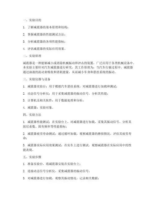 减震器实验报告
