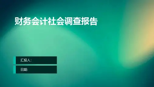 财务会计社会调查报告