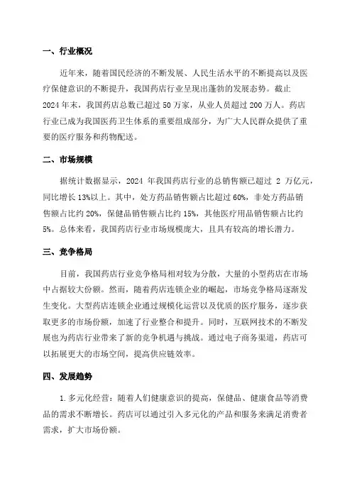 2024年药店行业深度分析报告