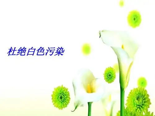 杜绝白色污染主题班会