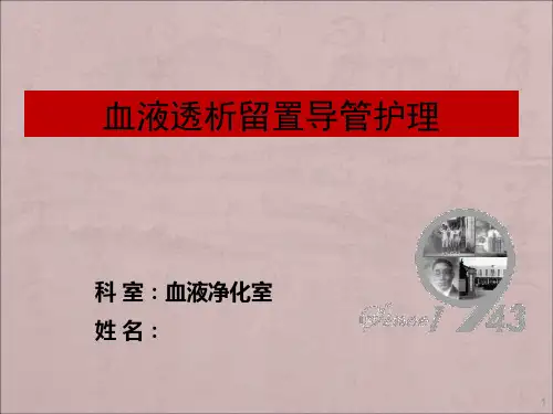 血液透析导管护理ppt课件