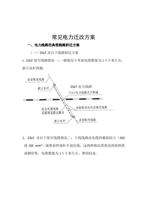 常见电力迁改方案
