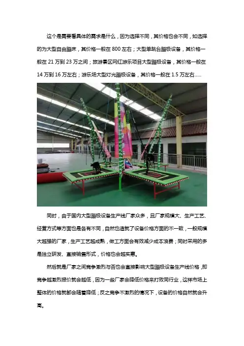 大型蹦极设备一套大概多少钱