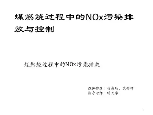 燃煤过程中的氮氧化物介绍及生成机理ppt课件