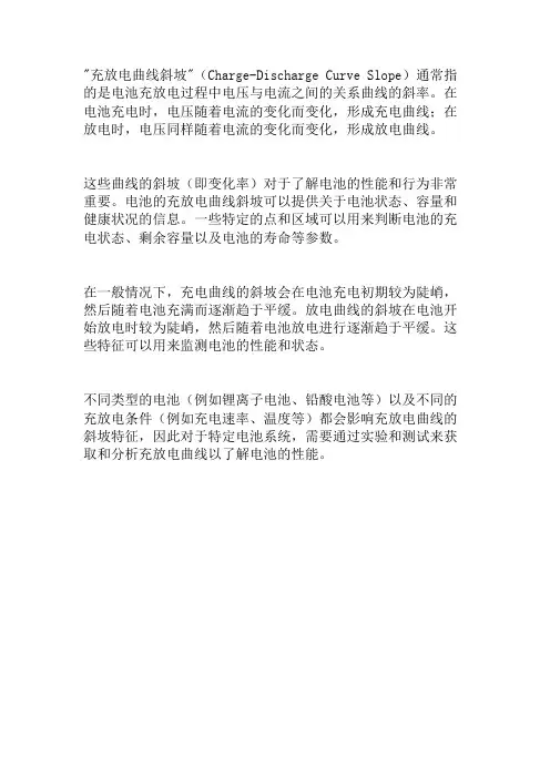 充放电曲线斜坡
