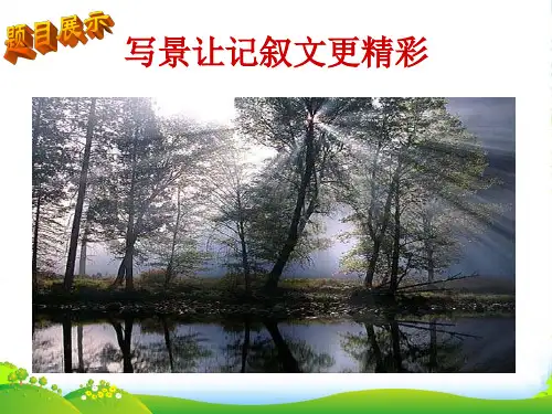浙江省温州市中考语文知识《写景让记叙文更精彩》课件 苏教版