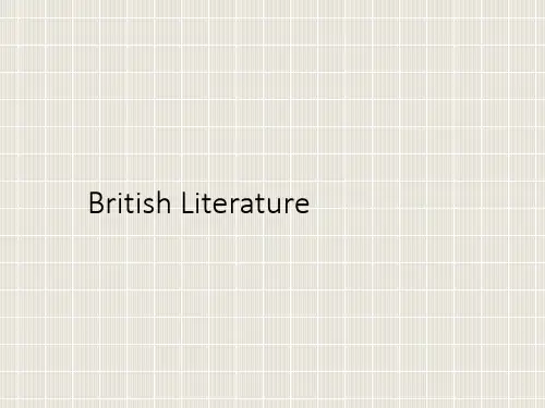BritishLiterature英国文学英美文化