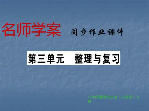 秋八年级道德与法治上册习题课件：第三单元 勇担社会责任 整理与复习(共20张PPT)