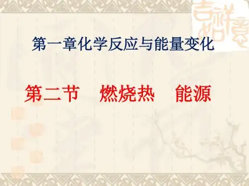 1.2 燃烧热-能源