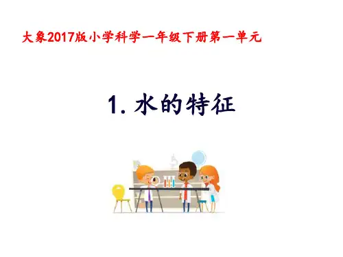 大象版一年级下册科学《水的特征》说课教学课件