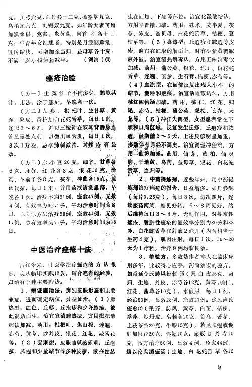 中医治疗痤疮十法