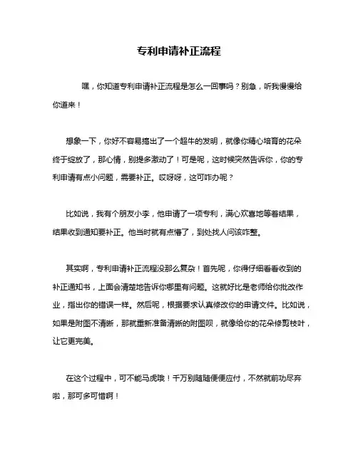 专利申请补正流程