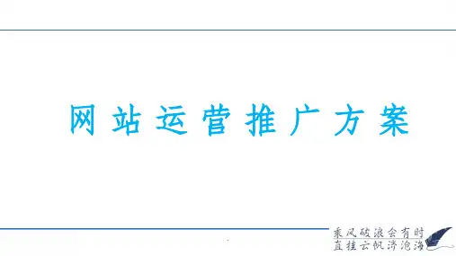 线上推广方案ppt课件