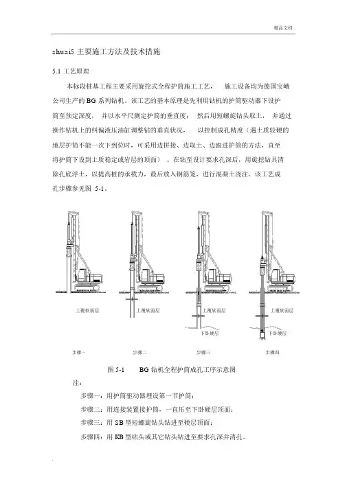 旋挖桩主要施工方法及技术措施(全护筒)