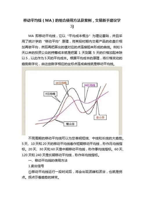 移动平均线（MA）的组合使用方法及案例，交易新手建议学习