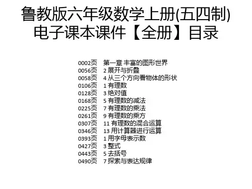 鲁教版六年级数学上册(五四制)电子课本课件【全册】