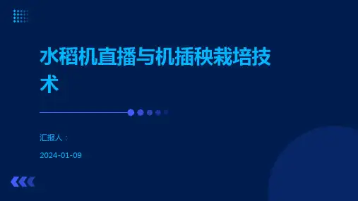 水稻机直播与机插秧栽培技术