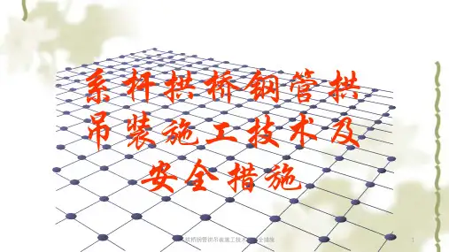系杆拱桥钢管拱吊装施工技术及安全措施ppt课件