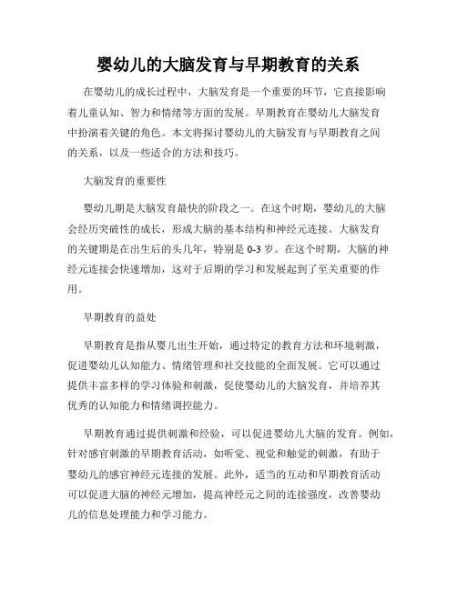 婴幼儿的大脑发育与早期教育的关系