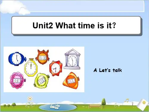 Unit2 what time is it-A let's talk课件