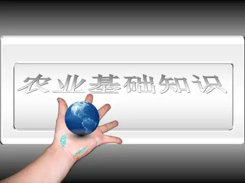 农业基础知识ppt课件