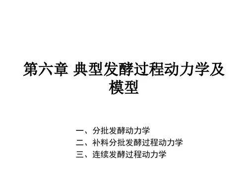 第六章 典型发酵过程动力学及模型
