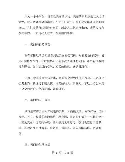 美丽的小学范文