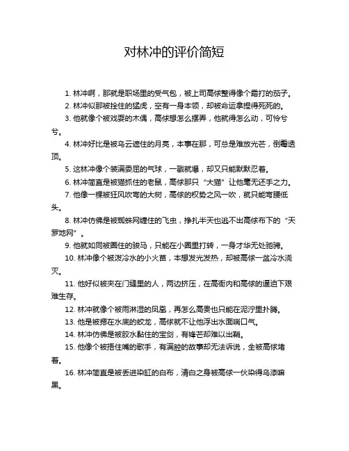 对林冲的评价简短