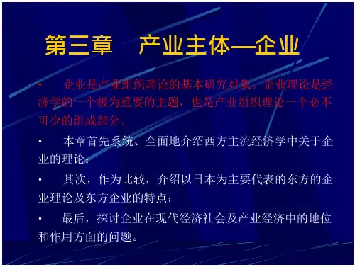 产业经济学(第二版)苏东水 第三章 产业主体—企业全文-大学课件-