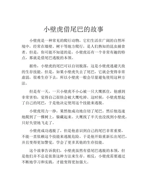 小壁虎借尾巴的故事