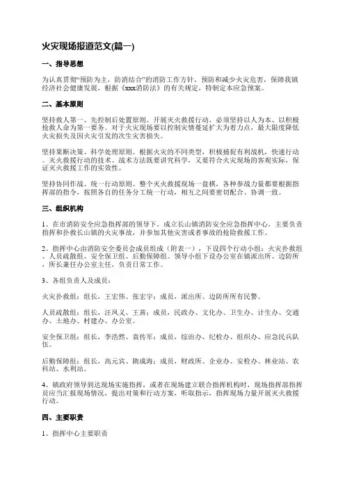火灾现场报道范文(优选十一篇)