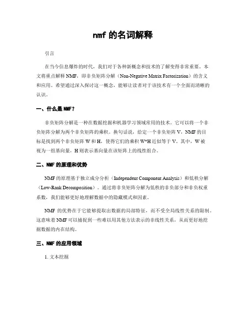 nmf的名词解释