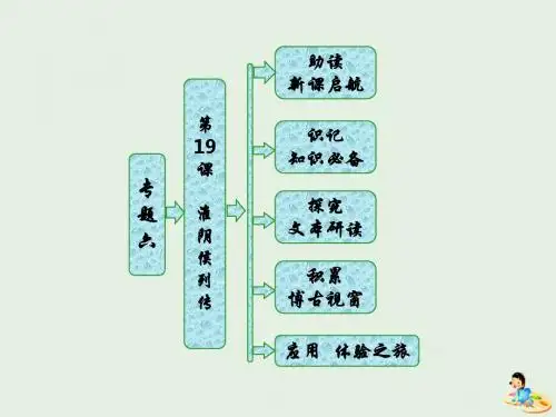 高中语文 专题六 第19课 淮阴侯列传课件 苏教版选修《史记》选读