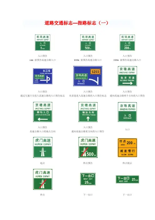 道路交通标志—指路标志