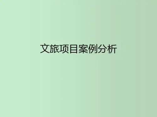 文旅项目案例分析 教学PPT课件