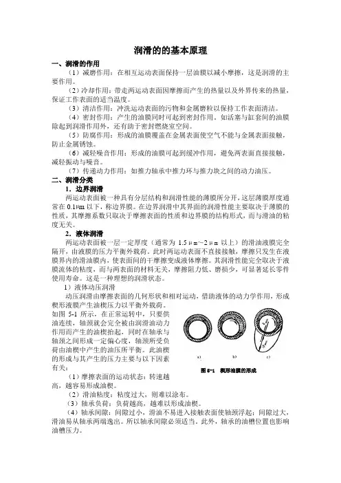 润滑的的基本原理