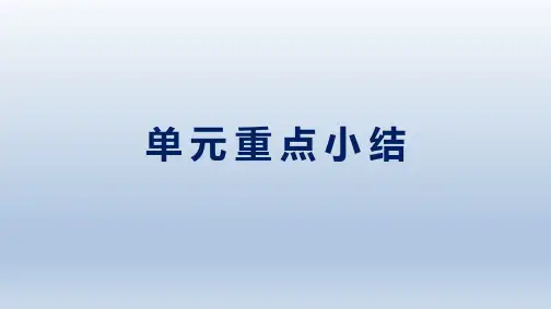 人教版高中英语选择性必修第一册 Unit 4 Body Language 单元重点小结