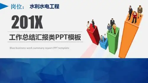 水利水电工程岗位工作总结汇报类PPT模板