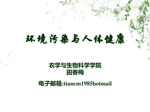 第五章环境污染与人体健康-PPT精选文档