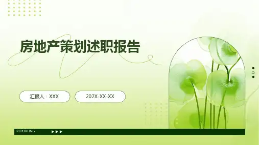 房地产策划述职报告PPT