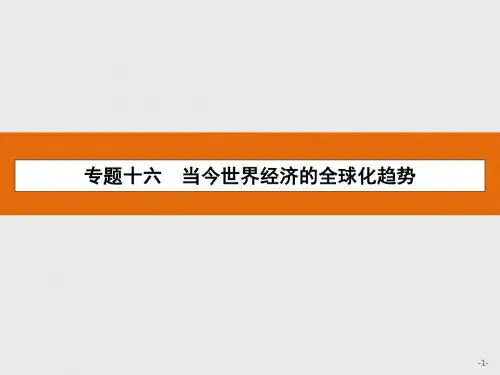 浙江省2018年高考历史总复习名师课件：专题十六 当今世界经济的全球化趋势(共11张PPT)