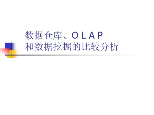 数据仓库、O L A P和数据挖掘的比较分析