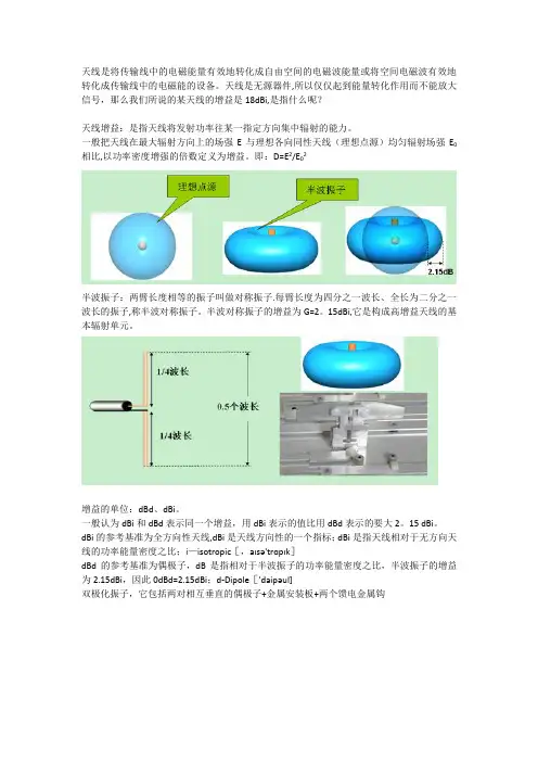 天线增益及半功率角的定义