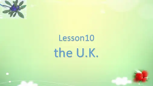 五年级上册英语课件-Unit 2 Lesson 10 theU.K.(冀教版三起)