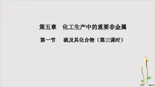 硫及其化合物课件第三课时课件高一下学期化学人教版必修第二册