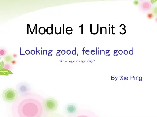 高一英语牛津译林必修一同步课件：Unit 3 Looking good welcome to the unit(共17张PPT)
