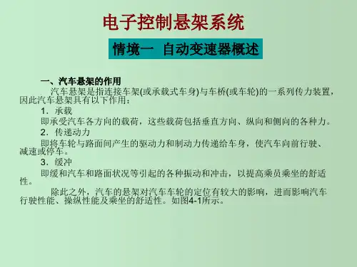 电子控制悬架系统 汽车电子控制技术  教学PPT课件