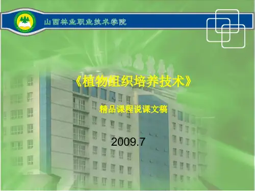 《植物组织培养技术》 精品课程.ppt