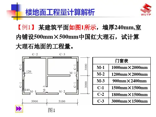 楼地面工程量计算解析