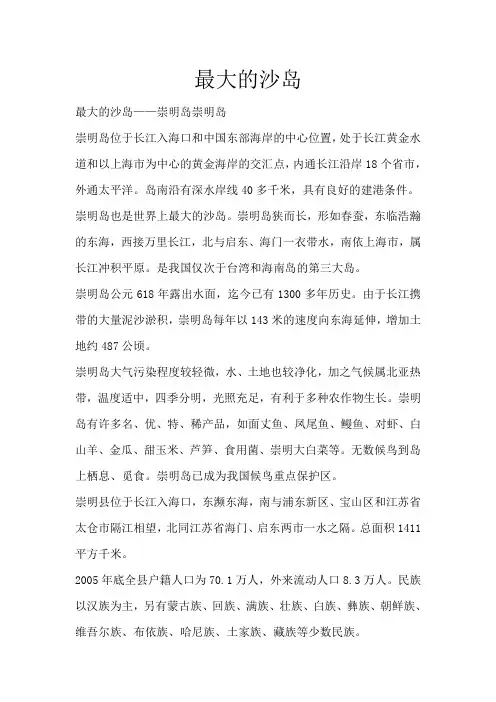 最大的沙岛